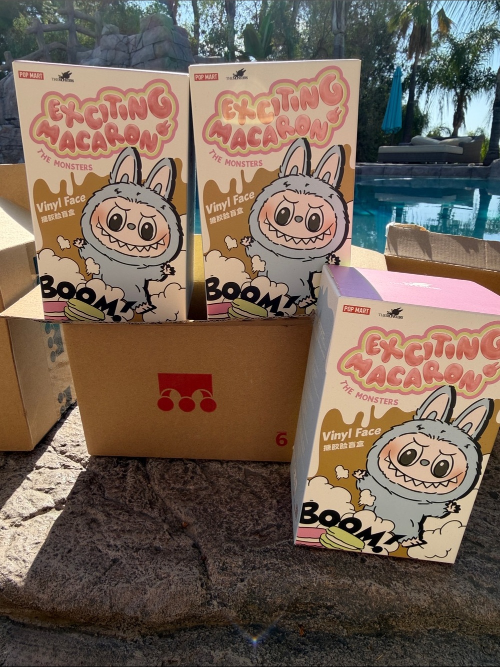 Exciting Macaroon Labubu set of 3 mystery